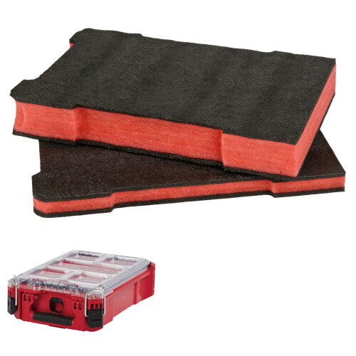 2 Pack Foam Insert with Shockproof TwoLayer Organizer for Tools for Milwaukee 48228435 Packout