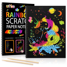 3 4 5 6 7 8 9 10 Year Old Girls Boys Gifts, Unicorn Gifts for Girls Age 3-10 Scratch Art for Kids Girl Birthday Presents Girl Toys Age 3-10 Gift for