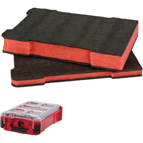 2 Pack Foam Insert with Shockproof TwoLayer Organizer for Tools for Milwaukee 48228435 Packout 2