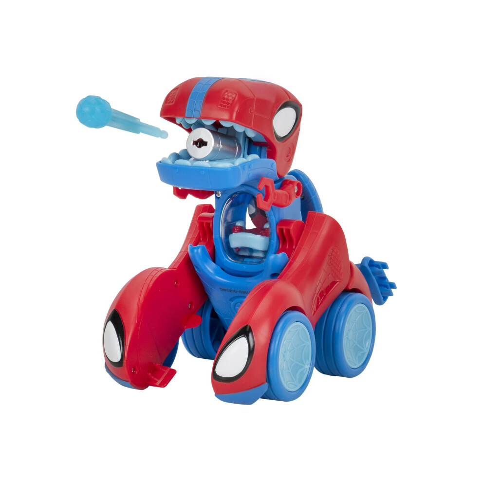 Photos - Doll Spidey and his Amazing Friends MARVEL Spidey-Rex Racer - 8-Inch Vehicle with Sounds that Transforms from Vehicle Into Dinosa