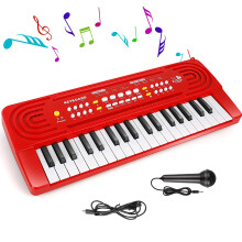 Shayson Kids Piano Keyboard with Microphone 37 Key Portable Music Piano for Childs Educational Electronic Musical Instrument Toys Gift for 3 4 5 6 Ye