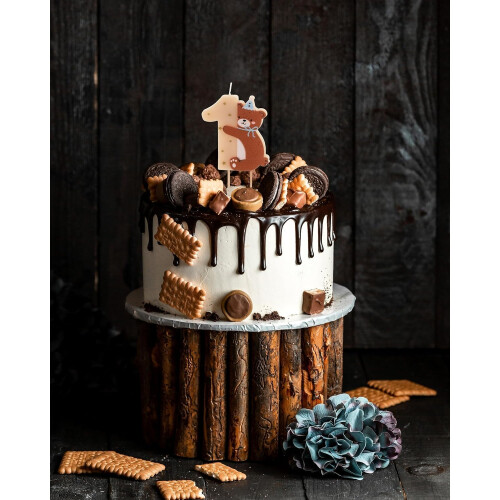 Number 1 Teddy Bear Birthday Candle, 7 cm 2