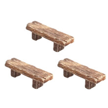 3Pcs Retro Benches, Miniature Fairy Garden Bonsai Ornaments, Dollhouse Decoration, Decorative Objects Accessories, Garden Ornaments Doll