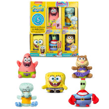 Micro Teenies – SpongeBob SquarePants Collector 5-Pack - Mr Krabs, Sandy, SpongeBob in Underpants