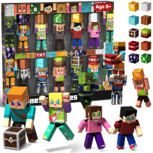 GraceDuck 20-Piece Rotatable Magnetic Action Figures with Magnetic Building Blocks Set - STEM Educational Toys for Kids, Ideal Christmas Birthday Gif