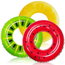 JOYIN Pool Inflatable Swimming Rings 82.5cm (3 Pack), Rubber Ring for Kids and Adults,Inflatable Pool Floats Fruit Pool Tubes, Inflatable Pool Toys f
