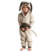 Wunsy Onesie for Boys or Girls Fluffy Pug Dog with Tail -Animal Costumes AllinOnes in Kids Age 3-4 Years B PUG