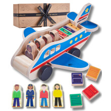 Jaques of London Wooden Aeroplane Toys | Toddler Toy Airplane with Passengers & Luggage | Wooden Toys for 2 Year Olds | Since 1795