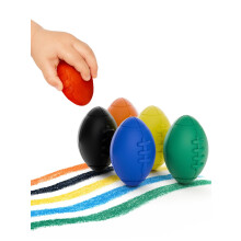 6 Colors Jumbo Crayons for Toddlers, Football Shaped Easy Grip Crayon for Kids, Non-Toxic, Unbreakable & Mess Free Art Supplies for Little Hands