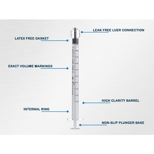 Ciringe 1 ml Lock Syringe - Pack of 100 2