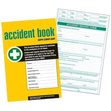 V Safety GDPR Compliant Business / Workplace HSE Accident Report Book - A4