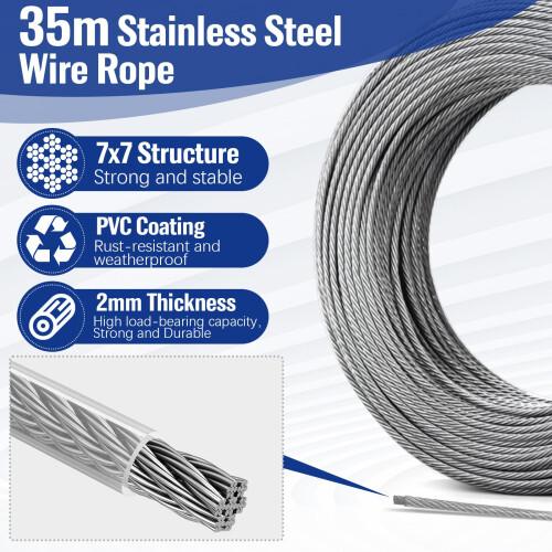 Ruesious 35M 69pcs Garden Wire for Climbing Plants - Durable 1