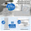 Flat Floor Mop and Bucket Sets: Dusting Mop with 6 Reusable Microfibre pads 3