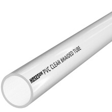 13mm (1/2") Braided Clear PVC Vinyl Tubing Tube High Pressure Water Hose for Industrial Tubing, Pump 10m