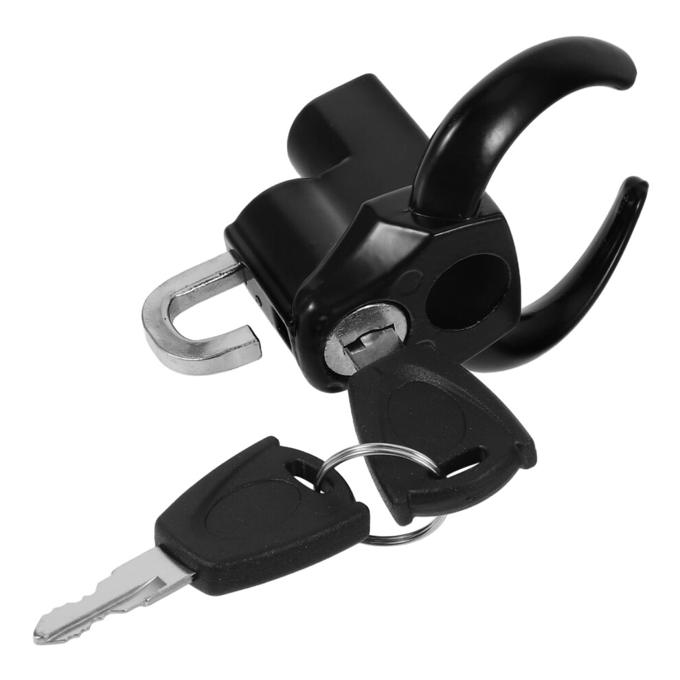 Motorcycle Helmet Hook Holder Antitheft Alloy Scooter Handlebar Hanger For Bags And Helmets Black 9070919977763