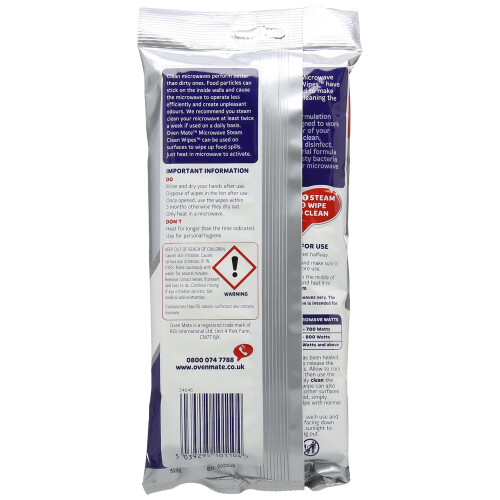 Oven Mate Microwave Steam Clean Wipes 1