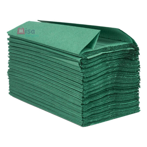 C FOLD Paper Hand Towels Green 2520 by misa 2