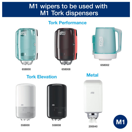Tork Basic Universal Strong Absorbent Paper Roll Compatible with Tork M1 Mini Centrefeed System, 11 x 120 m (1 x 11 Rolls) 1