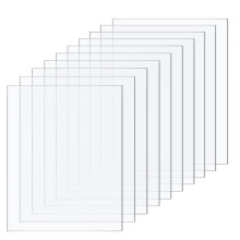 Taiyeestar 10 Pcs Square Clear Acrylic Sheets, 1mm Thick Transparent Plastic Sheet Acrylic Board, for Picture Frame Glass Replacement, Display Projec