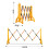 4 Pcs Expandable Mobile Barrier for Safety - Yellow & Black | Plastic 2