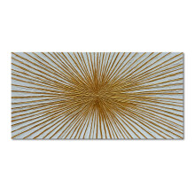 Large Abstract Wall Art 24x48 Handmade Oil Painting with Rich Gold Texture for Living Room or Bedroom