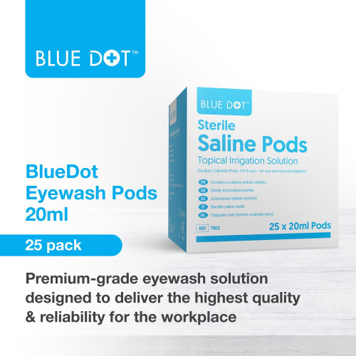 Blue Dot Eye Wash Pods, Pack of 25 1