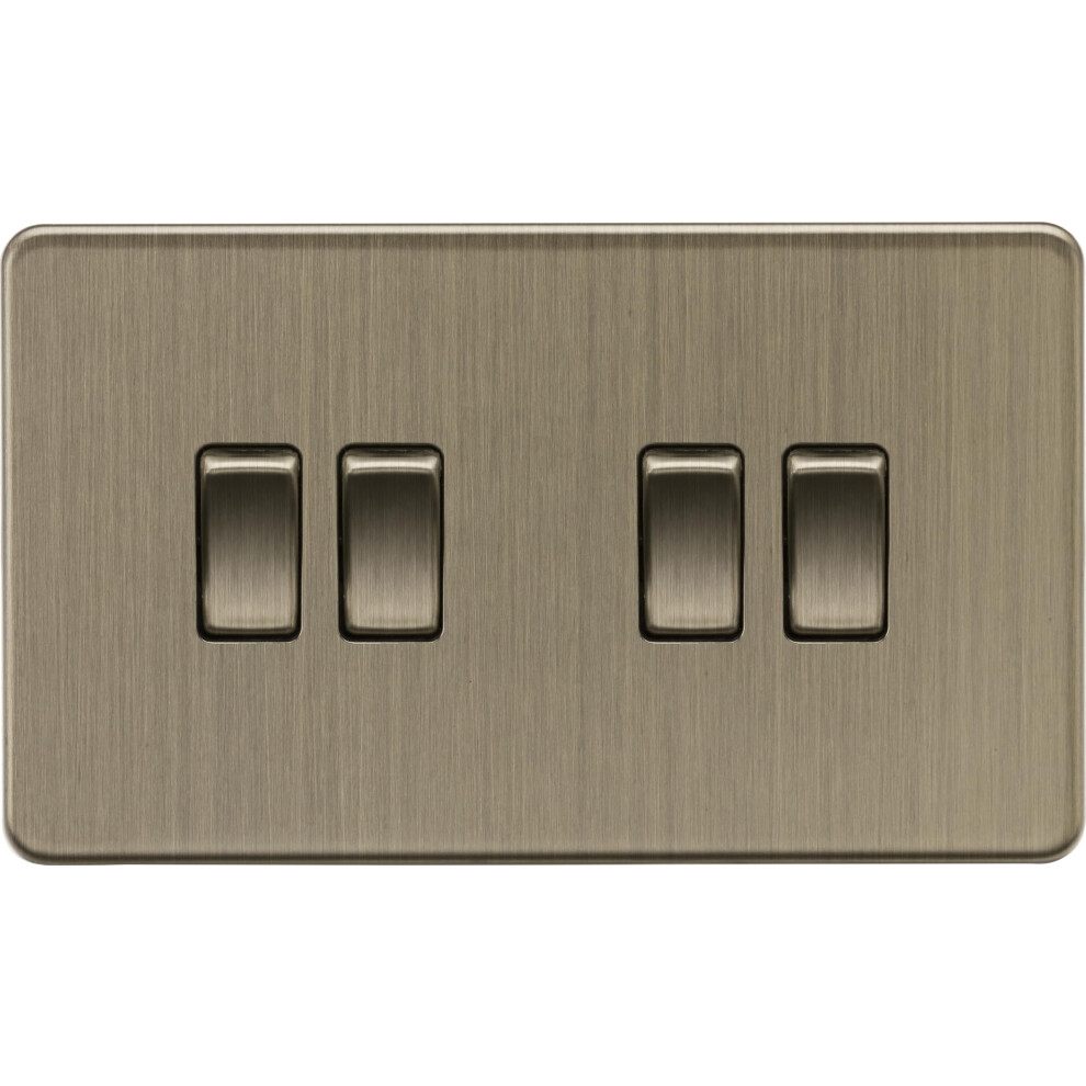 Knightsbridge 10Ax 4G 2-Way Switch - Antique Brass 85416468