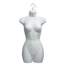 Generic Female Hanging Body Mannequin Form Torso Display Bust (1, Female White Matt Full Body), MS-ManF-424