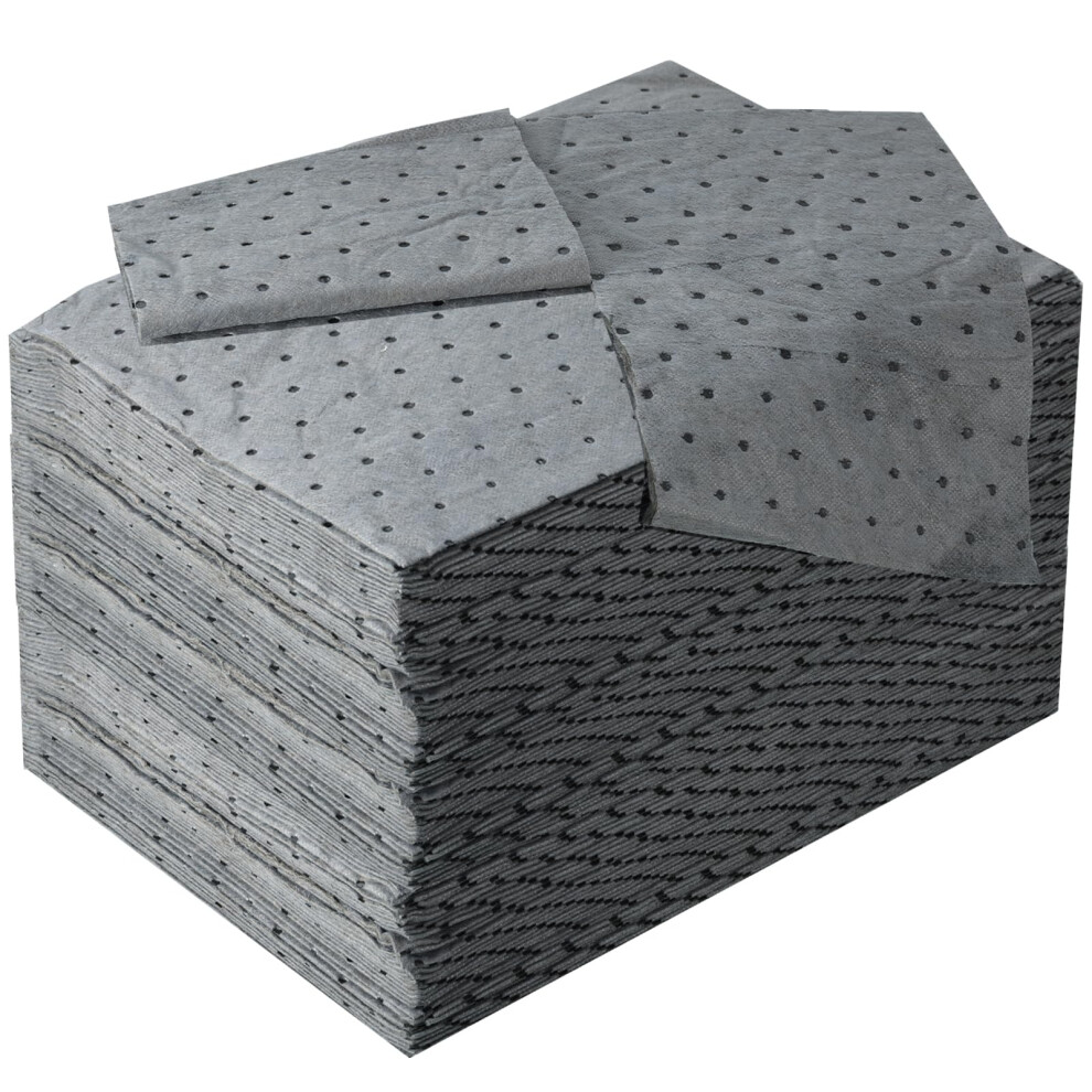 50 Pack Universal Absorbent Mat,25 X 33Cm Oil Water Absorbent Pads Spill Pads General Purpose Absorbent Sheets Rapid Absorption For Oil Water-Based L 11762188