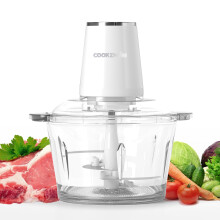 Food Processor with 8 Cup Glass Bowl, 500W Powerful Motor, Dual Speed for Meat, Vegetables, Nuts