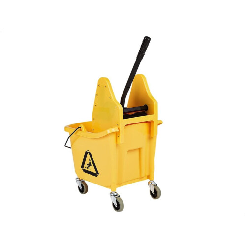 Amazon Amazon Basics Rectangular Kentucky Mop Bucket with Durable Wheels and Down Press Wringer Combo, 33 liters, Yellow 2