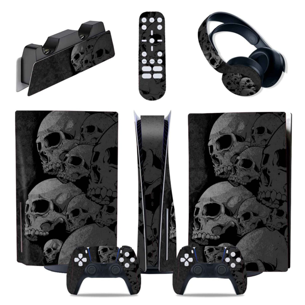 Skins Set For Ps5 Disc Edition Console And Controllers, Scratchresistant Vinyl Decals 9455672907217