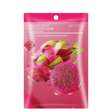 Silk Facial Sheet Mask with Dragon Fruit for Deep Hydration and Anti Aging Skin Care