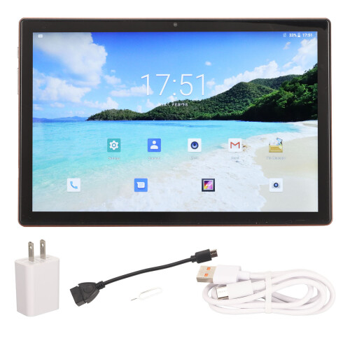 Tablet Android de longa duração com bateria, tela HD de 10 polegadas, processador octa-core, câmera dupla, Wi-Fi 5G, 8 GB de RAM e 256 GB de