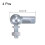 sourcing map 4pcs CS13 M8 Angle Ball Joint, M8x1.25 Right Hand Thread, A3-Steel Self-lubricating Ball Socket End Fitting 2