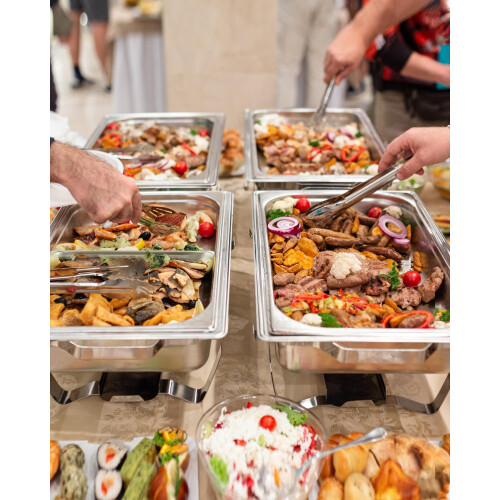 Chafing Dish Buffet Set 9L,Easy Assembly, 4 Pack Food-Grade Stainless 2