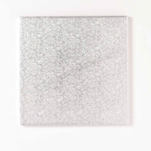 10" 12mm Square Silver Drum Cakeboard