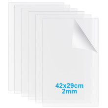 YOUNTHYE 6Pack A3 Clear Perspex Sheet, 2mm Clear Acrylic Sheet Rectangle Large Plexiglass Acrylic Board Transparent Panels for Photo Picture Frame, P