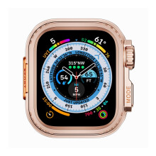 Rose Gold Case for Apple Watch 49mm Metal Protective Cover, Precise Fit ScratchResistant Finish