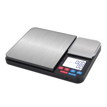 Digitale Küchenwaage mit Doppelwiegeplatten 10 kg/1g und 500g/0,01g