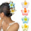 Agrafe de par cu flori pachet de 4 White/Orange/Yellow/Blue 1