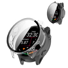 42mm Case with Tempered Glass Screen Protector, Shockproof ScratchResistant Cover, Clear for Garmin Forerunner 570