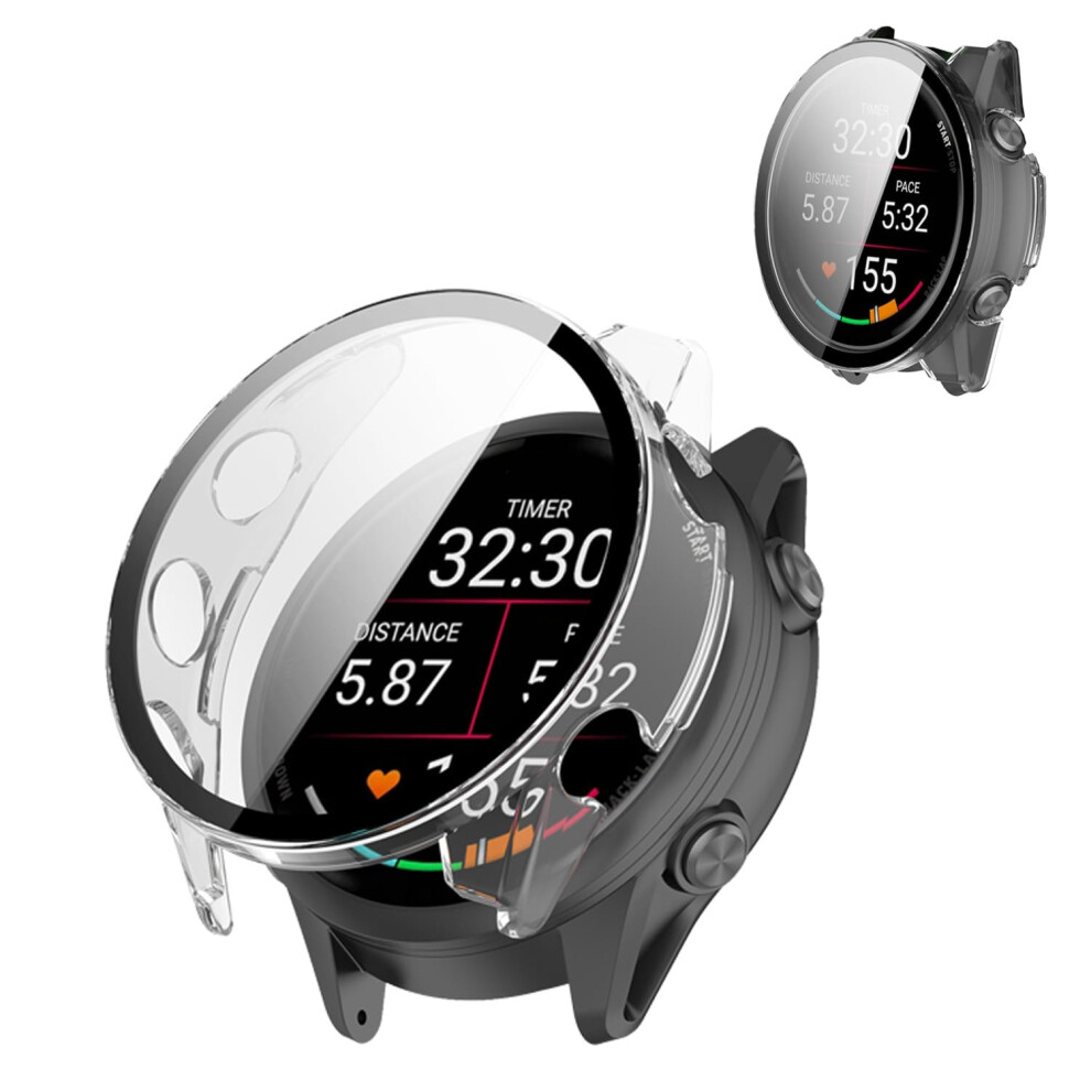 42Mm Case With Tempered Glass Screen Protector, Shockproof Scratchresistant Cover, Clear For Garmin Forerunner 570 9455672909297