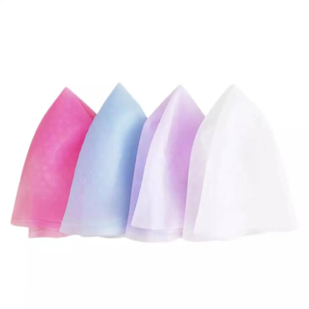 Hair Highlighting Cap Set 5PCS Silicone Reusable White Caps for Precise Strand Isolation and Easy Clean