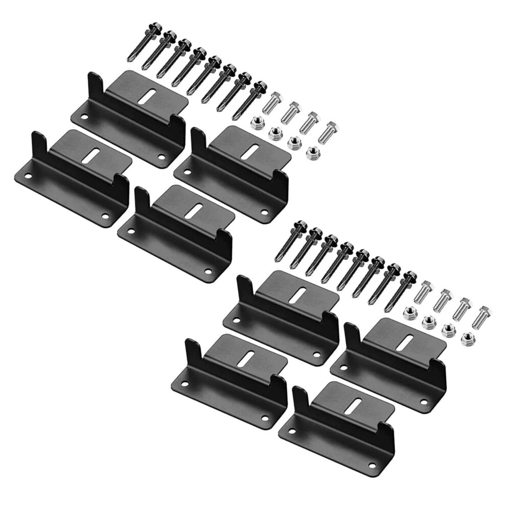 Bdhi 8Pcs Solar Panel Mounting Bracket Holder With Nuts & Screws Aluminum Solar Panel Z Brackets Roof Solar Panel Brackets For Motorhome, Rv, Boat, W 69229657