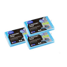 Addis Superdry Sponge Mop Replacement Refill Heads, Pack of 3, Blue