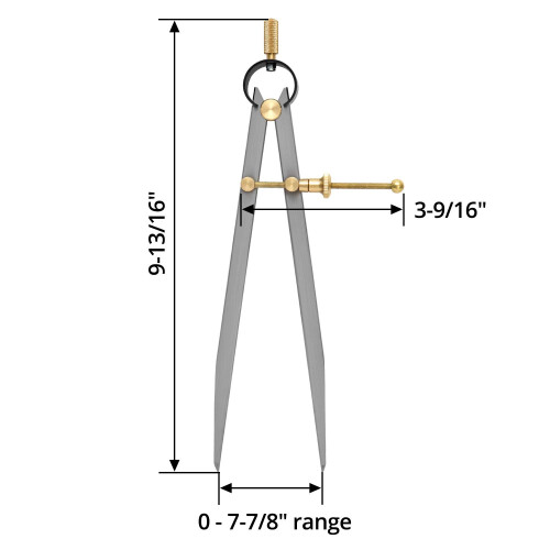 QWORK 8 Inch Spring Divider Calipers, Precision Spring Dividers Calipers for Geometry 1