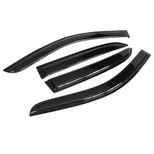 Window Visors for Cars Smoke Tinted Rain Guards 4PCS Acrylic Rain Protection and Wind Deflection