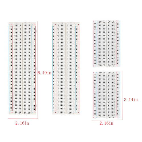 4PCS Breadboards Kit Include 2PCS 830 Point & 2PCS 400 Point Breadboard, Solderless Breadboards for Arduino Bread Boards Electronics for Circuits Pro 1