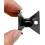 SquarezhenBo 3 Pcs Black for GU10 Light Bulb Suction Cup Inverted Triangular Suction Cup Lights Remove 3